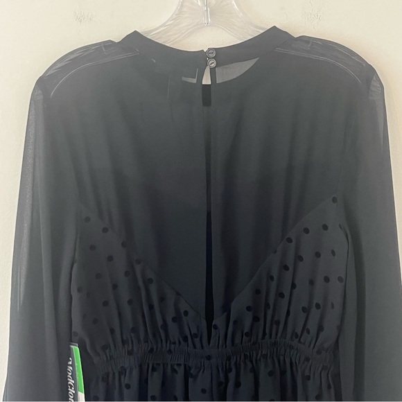 Modcloth On The Eve Of Elegance Dress Polka Dot Cocktail Dress Black Open Back - Picture 8 of 16